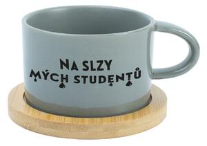 NA SLZY MÝCH STUDENTŮ - šedý hrníček makronka 200 ml