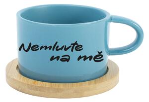 NEMLUVTE NA MĚ - modrý hrníček makronka 200 ml
