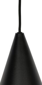 Moderní závěsné svítidlo černé s kouřovým sklem 3-světlo - Drop