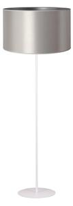 Duolla - Stojací lampa CANNES 1xE27/15W/230V pr. 45 cm stříbrná/bílá