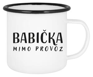 BABIČKA MIMO PROVOZ - bílý plecháček 350 ml