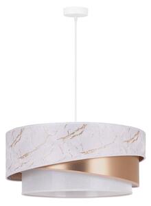 Duolla - Lustr na lanku KOBO 1xE27/15W/230V pr. 45 cm bílá/rosegold