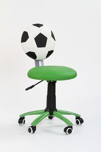 Dětská židle MÍČ HALMAR - potahový materiál: eco kůže - zelená