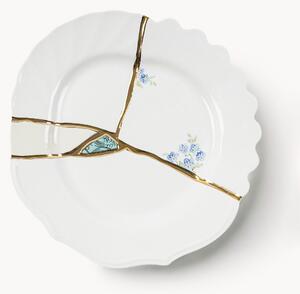Porcelánový snídaňový talíř Kintsugi
