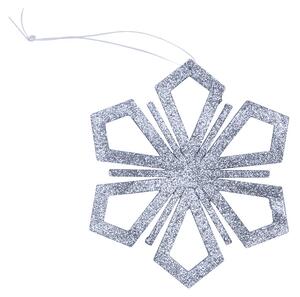 DECOLED Vločka II, pr. 15 cm, stříbrná