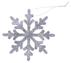 DECOLED Vločka IV, pr. 15 cm, stříbrná