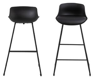 ACTONA Sada 2 ks − Barová židle Tina černá 94 × 43 × 49 cm