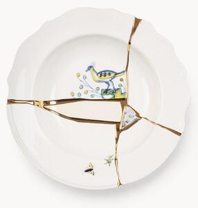Porcelánový talíř na těstoviny Kintsugi