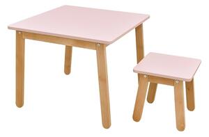 Dětský set stůl & židle WOODY Barva: Růžová