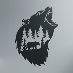 Živá Zeď Samolepka Medvěd v lese