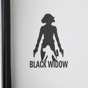 Živá Zeď Samolepka Black Widow silueta Barva: černá