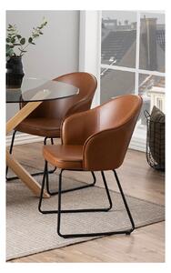 ACTONA Židle s opěrkou Mitzie hnědá 81.5 × 57 × 58.5 cm