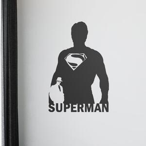 Živá Zeď Samolepka Superman silueta Barva: černá