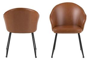 ACTONA Židle s opěrkou Mitzie hnědá 81.5 × 57 × 58.5 cm