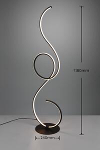 Trio Leuchten 423410132 JIVE - Stmívatelná černá stojací lampa 23W, 2700+4000+6000K, výška 118cm (Moderní stojací lampa s přepínáním barvy světla)