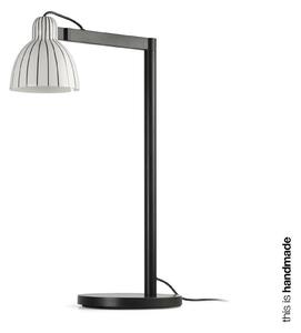 FARO VENICE stolní lampa, bílá s proužky
