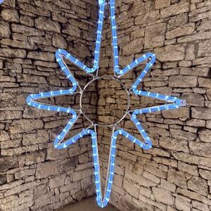 DECOLED LED světelná hvězda, sada na VO, 45x70 cm, ledově bílá