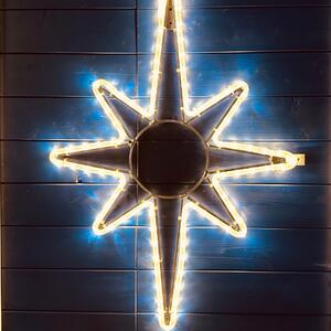 DECOLED LED světelná hvězda, závěsná, 35x50cm, teple bílá