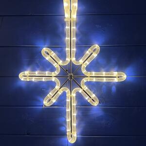 DECOLED LED světelná hvězda polaris, závěsná, 34 x 42 cm, teple bílá