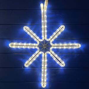DECOLED LED světelný motiv hvězda polaris, závěsná,47 x 55 cm, teple bílá