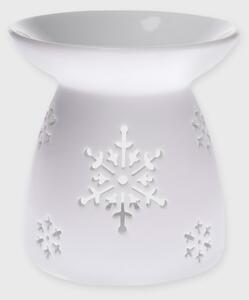 Porcelánová aromalampa Snowflake bílá