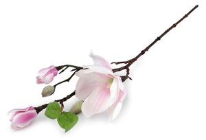 Umělá větvička magnolie - 1 bílá růžová