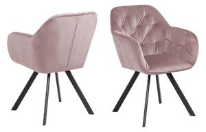 ACTONA Židle s opěrkou Lola růžová 81.5 × 57.5 × 61.5 cm