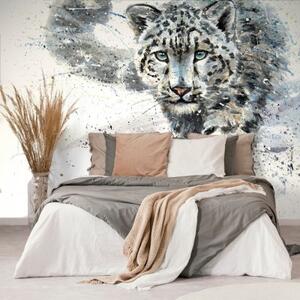 Tapeta kreslený leopard - 300x200 cm