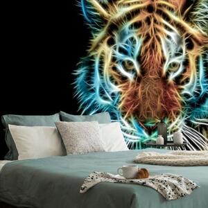 Samolepící tapeta hlava tygra v abstraktním provedení - 225x150 cm