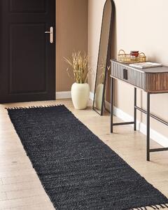 Jutový koberec 80 x 300 cm černý SINANKOY