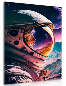 Obraz tajuplný profil kosmonauta - 80x120