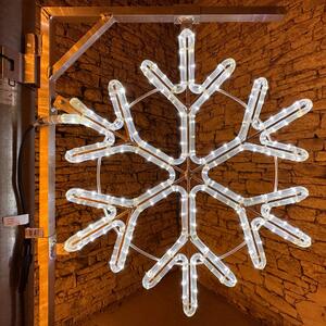 DECOLED LED světelná vločka III, sada na VO, 83 cm, ledově bílá