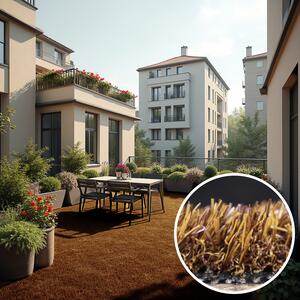 Europe Grass Metrážní umělá tráva PartyGrass Brown - Rozměr na míru cm