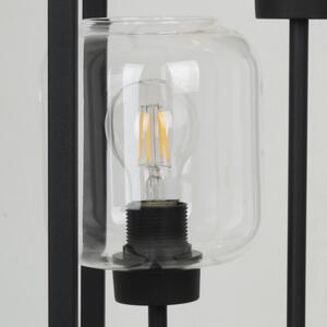 Stojací lampa Novalja Cage, 3x skleněné stínítko (mix 3 barev) v kovovém rámu