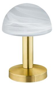 Trio Leuchten 599000108 FYNN - Dotykově stmívatelná mosazná stolní lampa 1 x E14, výška 21cm (Dotyková stolní lampička v matné mosazi vhodná k posteli)