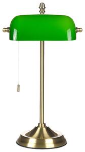 Kovová stolní lampa zelená/ zlatá MARAVAL