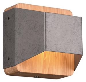 Trio Leuchten 224810167 ARINO - Nástěnné svítidlo s dřevěným prvkem, svítí nahoru + dolů, stmívatelné klasickém vypínačem LED 4,3W, 3000K (Moderní stmívatelné svítidlo se dřevěnou monturou)