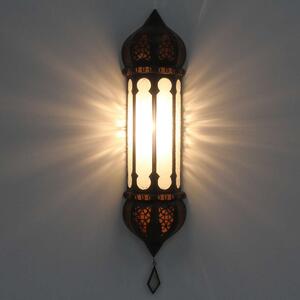 Marocká nástěnná lampa Ruya bílá