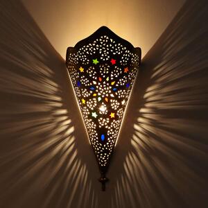 Mosadzné nástěnné svítidlo Rahma