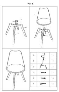 Jídelní židle KRIS / buk Barva: Bílá / buk