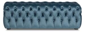 Modrá Sametová lavice Timeless 120 × 40 × 40 cm THEV DESIGN