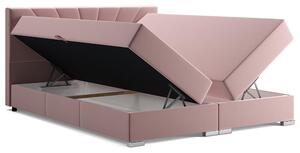 Kontinentální postel dvoulůžko BOXSPRING MILTO + topper v ceně | 140x200 | VÝBĚR TKANIN