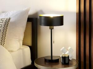 Kovová stolní lampa s USB portem černá ARIPO