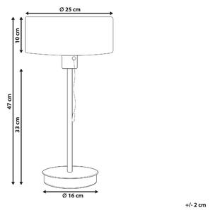Kovová stolní lampa s USB portem černá ARIPO