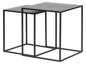 Kovový konferenční stolek Ziva sada 2 ks 50 × 45 × 45,45 × 40 × 40 cm WOOOD