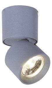 ACA Lighting bodové svítidlo nástěnné LED 5W COB 80° 3000K 400LM šedá hliník D5,6XH10CM PLUTO RA33LEDS6GY