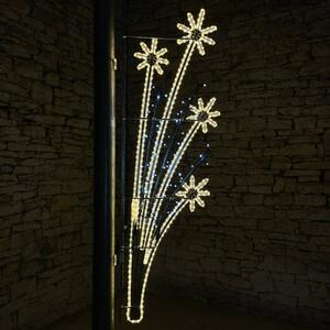 DECOLED LED světelný dekor, 65 x 200 cm, teple bílá s ledově bílým řetěz, 230V