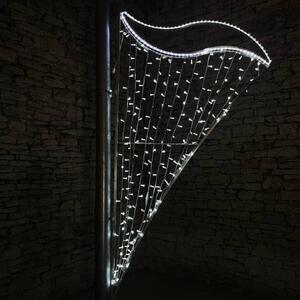 DECOLED LED světelný dekor,250x140cm, ledově bílá vlna, výplet ledový