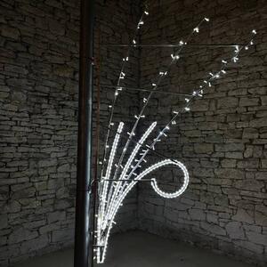 DECOLED LED světelný dekor rozprsk, tři pruty, ledově bílý, 250x155cm