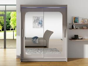 Šatní skříň Presto XII, Barva: kašmír, Osvětlení: osvětlení LED RGB - barevné Mirjan24 5903211405020